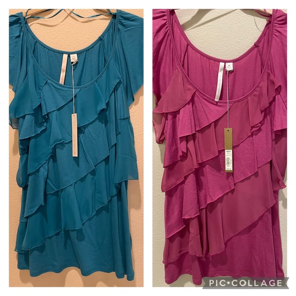 LC Lauren Conrad Tops - Two pack- NWT, Lauren Conrad, ruffle tee